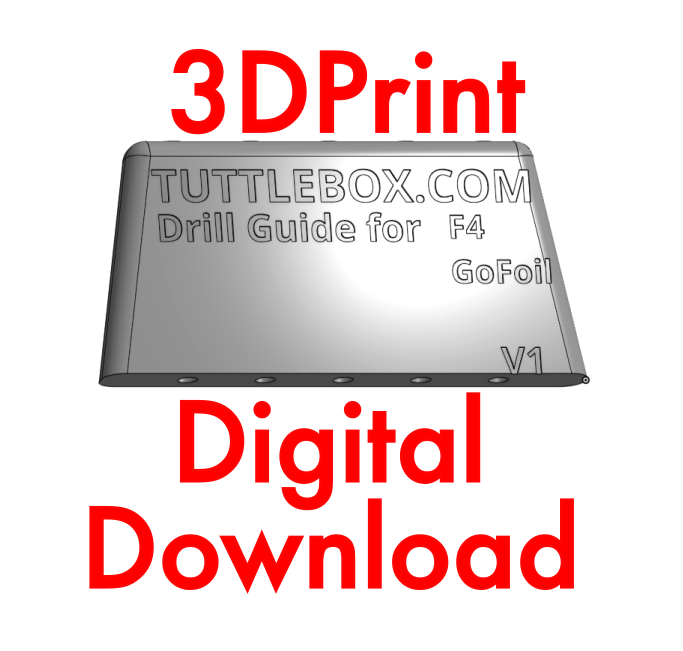 F4 / GoFoil Tuttle drill guide STL file for 3D printing (digital download)