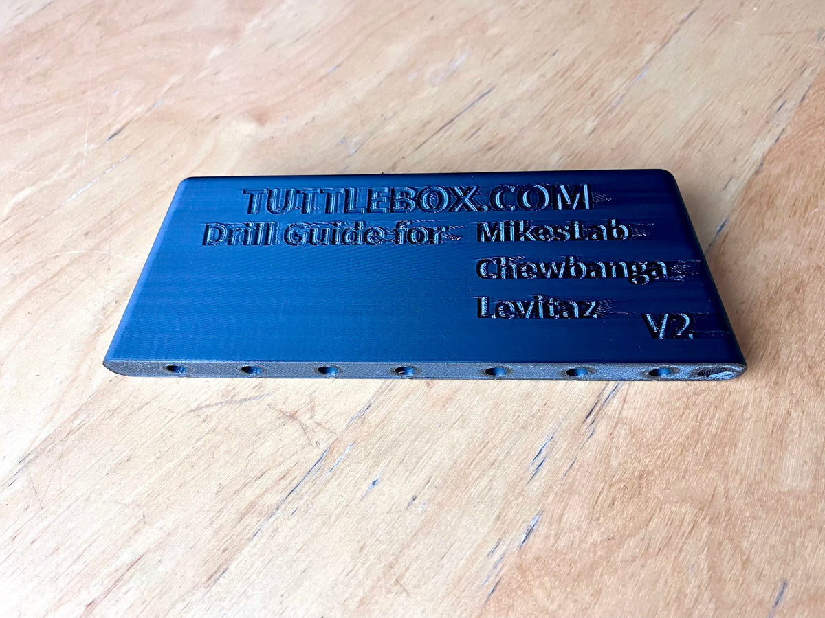 Blue 3D-printed Tuttle drill guide for MikesLab, Chubanga and Levitaz masts